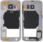  tel-szalk-018652 Samsung Galaxy S6 G920F hátlapi ház lemez kamera lencsével, oldaló gombok matt fekete (tel-szalk-018652)