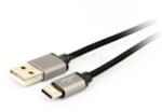 Gembird 1, 8m USB Type-C 2.0 apa - USB 2.0 A apa fonott fekete kábel (CCB-MUSB2B-AMCM-6) (CCB-MUSB2B-AMCM-6)