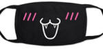  Szájmaszk fekete alapon cicapofival