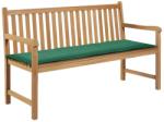 vidaXL Pernă de bancă de grădină, verde, 150x50x3 cm, textil oxford (43207)