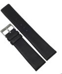  Curea Ceas Premium Black Stealth - Piele Autentică, Profil Slim (2mm) (932 Negru)