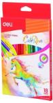 Deli Creioane colorate 18 culori/set Colorun DELI (DLEC00310)