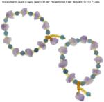  Bratara Ametist Lavanda Neregulat Diametru 60 mm Margele Rotunde 6 mm -12-15 x 9-12 mm