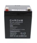 Chrome Battery Acumulator plumb acid Chrome 12V 5AH 90x70x101mm (BAT-LEAD-12V5AH-CHR)