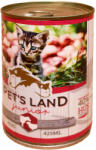 Pet's Land Pet's Land Cat Junior Konzerv Marhamáj-Bárányhús Almával 6x415g