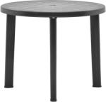 vidaXL Masă de grădină, antracit, 89 cm, plastic (48807)