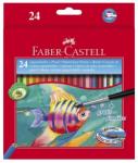 Faber-Castell Creioane colorate acuarela Faber-Castell 24 culori + pensula (FC114425)
