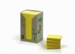 Post-it Öntapadó jegyzettömb, 38x51 mm, 24x100 lap, környezetbarát, 3M POSTIT, sárga