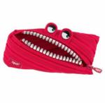 ZIPIT Penar cu fermoar, ZIPIT Grillz Monster - rosu cu dinti argintii (ZP-197698) Penar