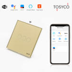 Tosyco Întrerupător triplu WIFI cu touch (tactil) din sticlă (TOS-C3G1WWIFI-W)