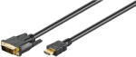 Goobay HDMI - DVI-D kábel, 10m, aranyozott