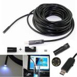 AVElectronics Endoszkóp kamera 10m USB csatlakozás 8mm vízálló azonnali képrögzítés extra közeli fókuszpont