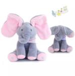 TOY World Int Elefantul interactiv din plus Peek a boo ( Cucu-Bau) roz (KT 718)
