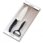Kyocera kerámia kés készlet, Santoku + hámozó "Y" fekete (FK140WHCP10BKS) (FK140WHCP10BKS)