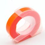 Compatibil Dymo Omega, 9mm x 3m, text alb / fluorescenta fundal portocaliu, banda compatibila (5238-F04)