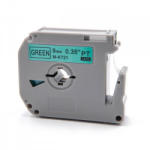 Compatibil Brother MK-721, 9mm x 8m, text negru / fundal verde, banda compatibila (MK721)