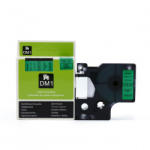 Compatibil Banda compatibila Dymo 43619, 6mm x 7m, text negru / fundal verde