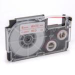 Compatibil Banda compatibila Casio XR-6WER 6mm x 8m text rosu / fundal alb (XR6WER)
