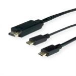 Roline Cablu USB-C la HDMI 4K@60Hz cu alimentare USB-C T-T 1m Negru, Roline 11.04. 5952 (11.04.5952-10)