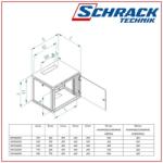 Schrack Dulap cablare structurata MONOBLOCK 19 9U 600x500mm (DW096050)