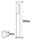 BRAYTRON Corp de iluminat pentru exterior, gradina GARDEN TARUS-500 7W SMD 3000K (BG43-01202)