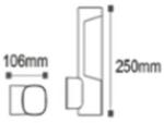 BRAYTRON Corp de iluminat pentru exterior, gradina GARDEN TARUS-WLA 7W SMD 3000K (BG43-00902)