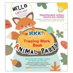 Stick'n Carte educativa Tracing Work Book Animal Party STICKN (8094) Carte de colorat