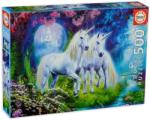 Educa Puzzle Educa din 500 de piese - Unicorni in padure (EDU17648) Puzzle