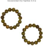  Bratara Opal Verde din Madagascar Diametru 56 mm - Margele Rotunde 14 x 14 mm