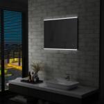 vidaXL Oglindă cu LED de perete de baie, cu senzor tactil, 80 x 60 cm (144733)