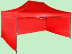 Expodom Gyorsan összecsukható sátor 3x4, 5 m - acél, Piros, 3 oldalfal