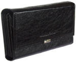 Absolut leather Pincér tárca fekete, 19 cm, brifkó Absolut Leather (7432 fekete)