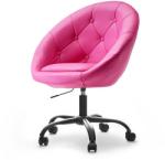 Vox bútor SALA 4 rózsaszín forgófotel, fekete, görgős talp