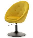 Vox bútor SALA 3 sárga-fekete forgó klubfotel