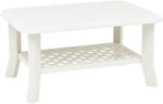 vidaXL Măsuță de cafea, alb, 90 x 60 x 46 cm, plastic (48793) Masa de cafea
