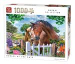 King Puzzle 1000 piese Horses at the gate (KG05388) - mansarda-copiilor Puzzle
