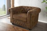  CHESTERFIELD luxus fotel - antik kávé (17383)