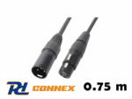 PD CONNEX CX100-0, 75 DMX kábel (XLR mama - XLR papa) - (0, 75 m)