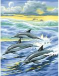 Mosfa Gyémántfestés szett, delfinek, 30x40cm (ART-AZ-1062)
