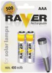 RAVER Set acumulatori NIMH RAVER AAA R03 400mA 1.2V pentru lampi solare 2buc (B7414) - sogest Baterie reincarcabila