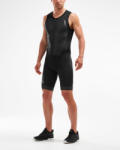 2XU - Costum triathlon barbati Compression Full Zip sleeveless Trisuit - negru (MT5517d-blk)