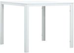 vidaXL Măsuță de cafea, alb, 78x78x74 cm, HDPE, aspect lemn (47881) Masa de cafea