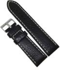  Curea Ceas Time Veranda - Piele Naturală Premium, Maro cu Cusătură Albastră (WZ3861)
