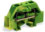 Wago Space-saving, 2-conductor end terminal block; without push-buttons; without protruding snap-in mounting foot; for terminal strips with snap-in mounting feet; 2.5 mm2; CAGE CLAMP®; 2, 50 mm2; green-yel