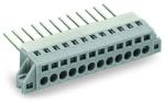 Wago Feedthrough terminal block; Plate thickness: 1.5 mm; 2.5 mm2; Pin spacing 5 mm; 9-pole; CAGE CLAMP®; 2, 50 mm2; gray (731-139/048-000)