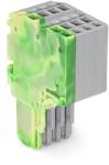Wago 2-conductor female connector; 1.5 mm2; 4-pole; 1, 50 mm2; green-yellow, gray (2020-204/000-037)