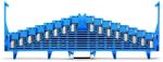 Wago 8-level terminal block for matrix patching; for 35 x 15 mounting rail; 1, 50 mm2; blue (727-133/002-000)