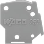Wago End plate; snap-fit type; 1 mm thick; red (257-500)
