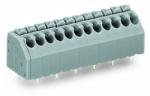 Wago PCB terminal block; push-button; 1.5 mm2; Pin spacing 3.5 mm; 10-pole; Push-in CAGE CLAMP®; 1, 50 mm2; gray (250-210)