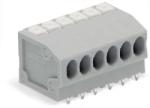 Wago PCB terminal block; push-button; 1.5 mm2; Pin spacing 3.5 mm; 17-pole; Push-in CAGE CLAMP®; 1, 50 mm2; gray (805-367)